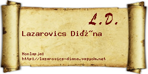 Lazarovics Diána névjegykártya