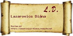 Lazarovics Diána névjegykártya
