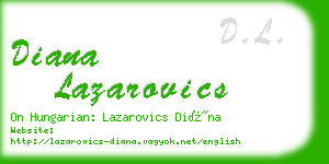 diana lazarovics business card